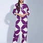 Cotton Blend Printed Round Neck Co-ord Set