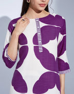 Cotton Blend Printed Round Neck Co-ord Set