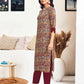 Crepe Printed Straight Kurta with Pant & Dupatta