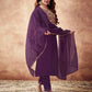 Wine V Neck Stylish Kurta Set Dupatta