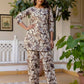 Cotton Blend Printed Boat Neck Co-ord Set