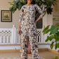 Cotton Blend Printed Boat Neck Co-ord Set
