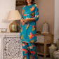 Cotton Blend Printed Round Neck Co-ord Set