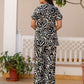 Cotton Blend Printed V-Neck Co-ord Set