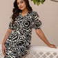 Cotton Blend Printed V-Neck Co-ord Set