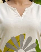 Cotton Printed V-Neck Co-ord Set