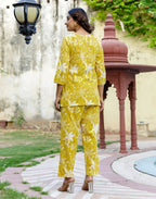 Cotton Printed V-Neck Co-ord Set
