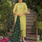 Chinnon Embroidered Round Neck Straight Kurta with Pant & Dupatta