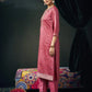 Silk Blend Embroidered Straight Kurta with Pant & Dupatta