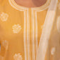 Yellow Cotton Woven Straight Kurta Set with Pant & Dupatta under 1250