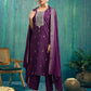 Silk Blend Embroidered Straight Kurta with Pant & Dupatta