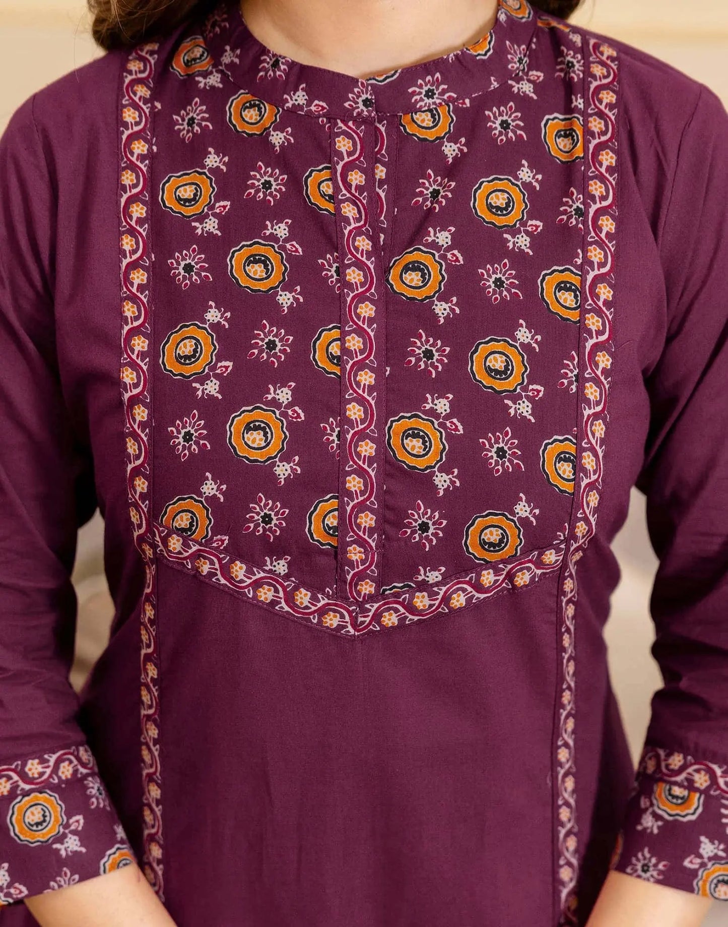 Cotton Printed Straight Kurta with Pant & Dupatta