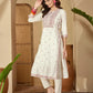 Cotton Embroidered Round Neck Straight Kurti