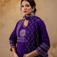 Affordable Purple Cotton Printed Straight Kurta Set Bandhani Print