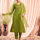 Embroidered Sequence Straight Kurta Set for Women Festive Wear