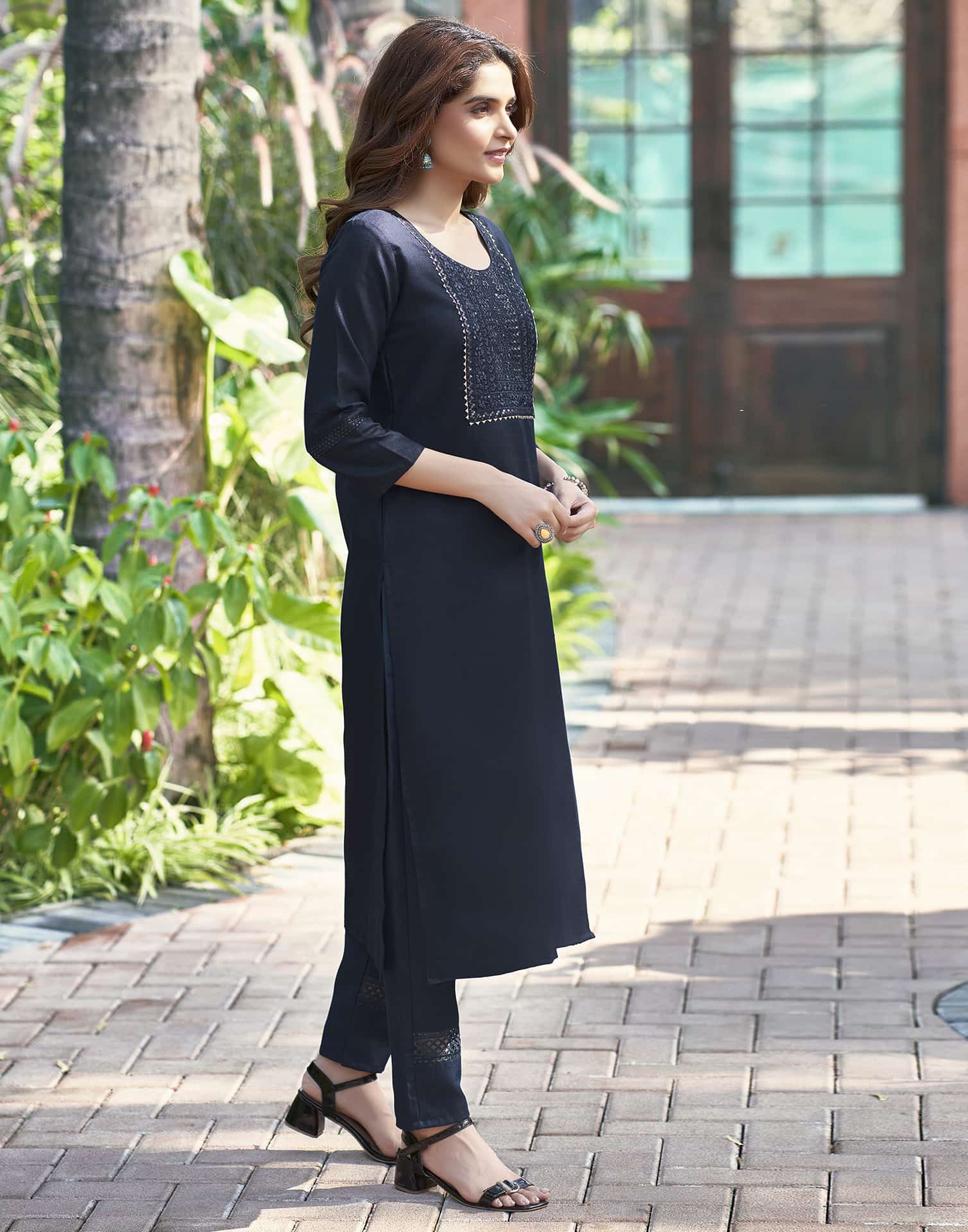 Stylish Blue Straight Kurta Pant and Dupatta for Women