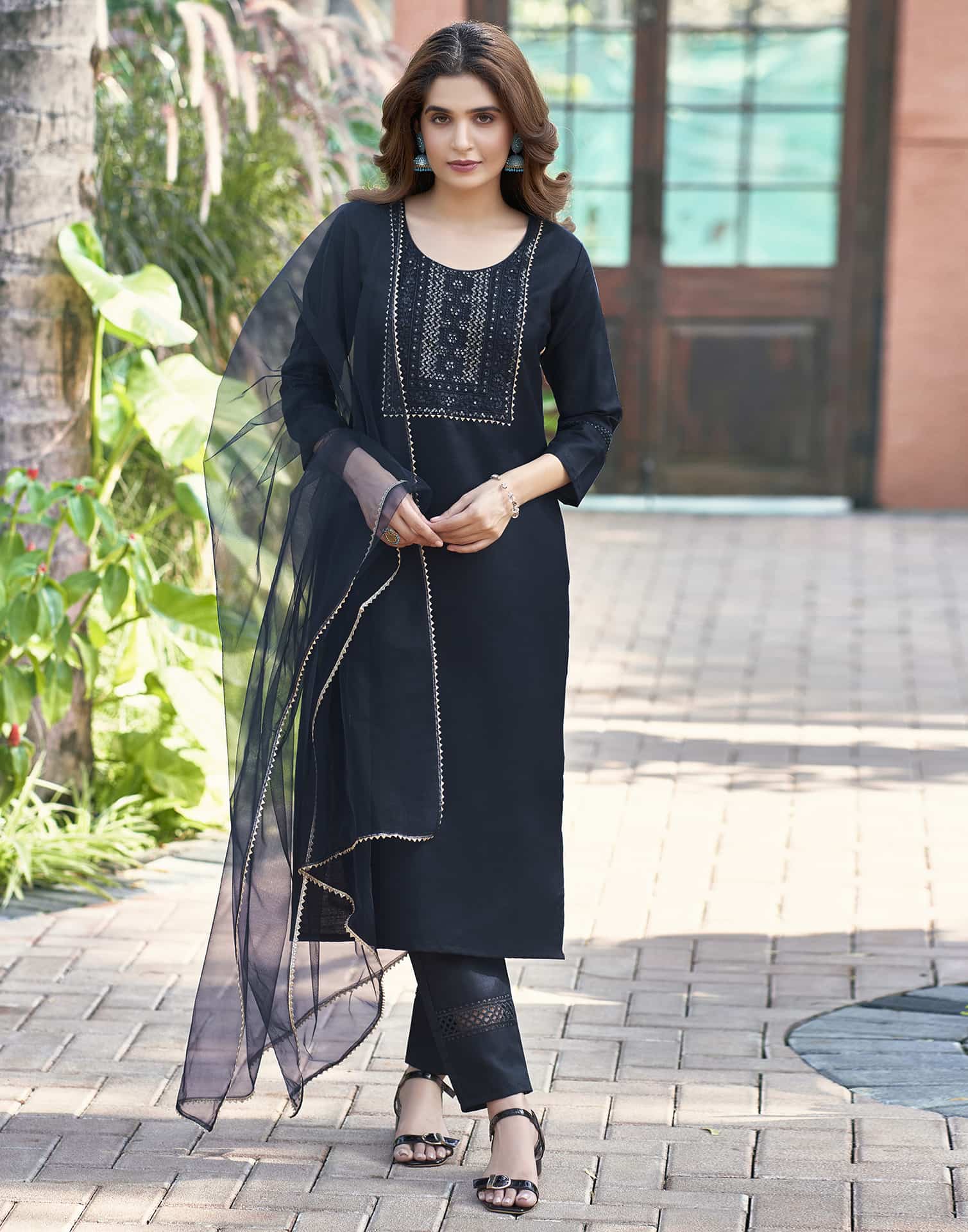 Stylish Blue Straight Kurta Pant and Dupatta for Women