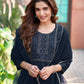 Stylish Blue Straight Kurta Pant and Dupatta for Women