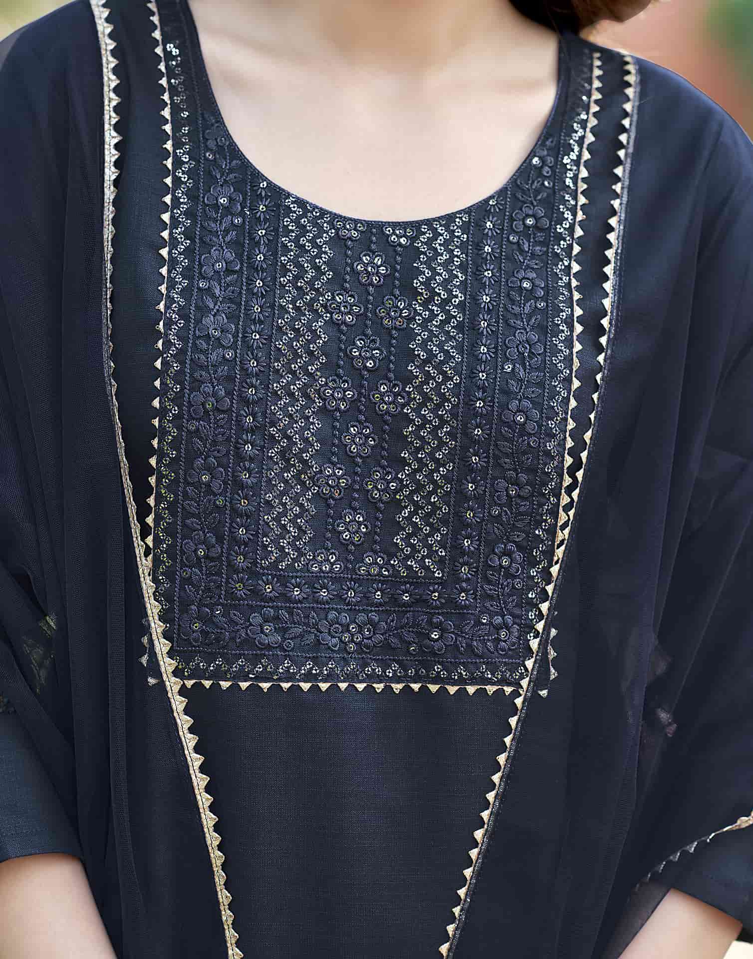 Stylish Blue Straight Kurta Pant and Dupatta for Women