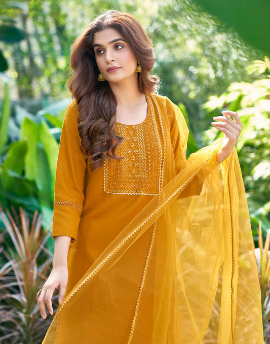 Affordable cotton kurti pant set with dupatta under 999