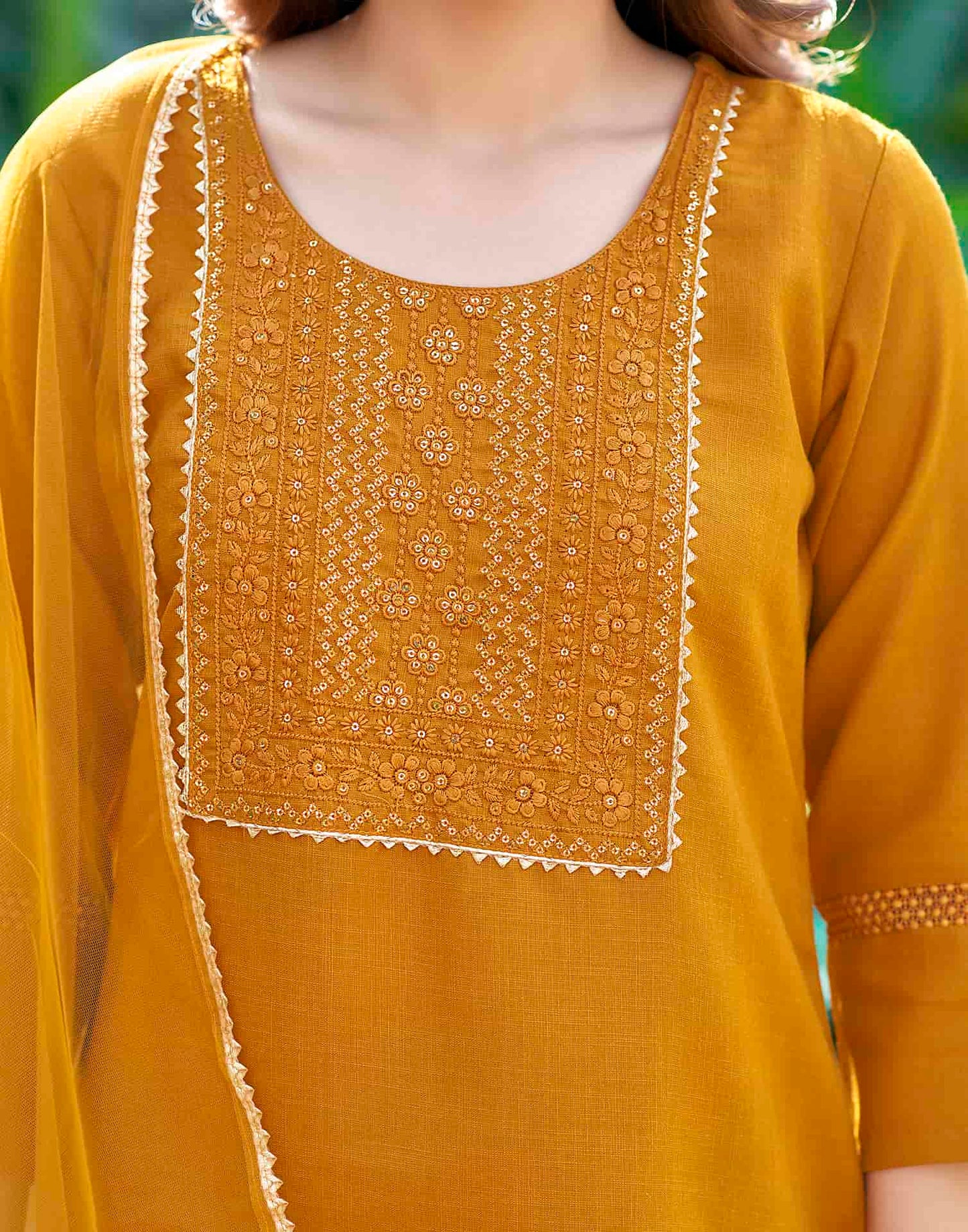 Affordable cotton kurti pant set with dupatta under 999