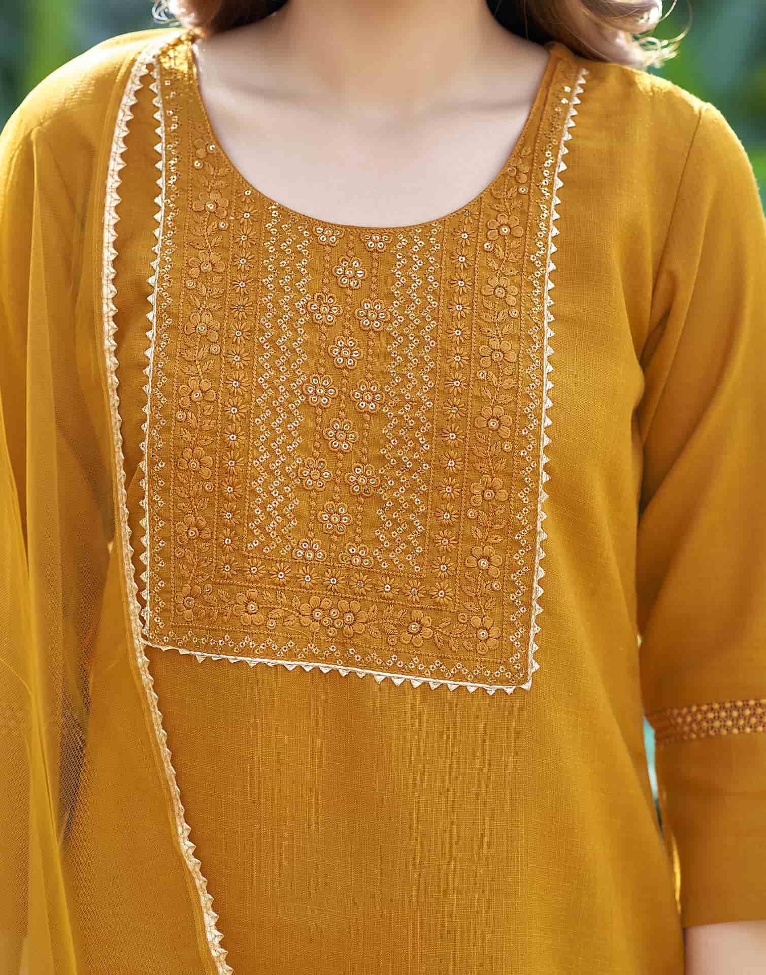 Affordable cotton kurti pant set with dupatta under 999