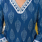 Cotton Printed V-Neck Straight Kurta with Pant & Dupatta