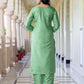 Silk Blend Embroidery and Sequins Work Straight Kurta with Pant & Dupatta