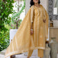 Yellow Cotton Straight Kurta Set with Pant and Dupatta under 1250 