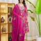 Pink Cotton Printed Straight Kurta Set with Pant & Dupatta for Women under 999