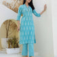 Cotton Printed, Embroidery and Sequins Work, Lace Straight Kurta with Pant & Dupatta