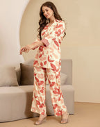Rayon Printed V-Neck Co-ord Set