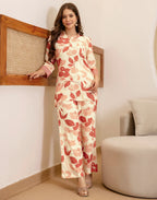 Rayon Printed V-Neck Co-ord Set