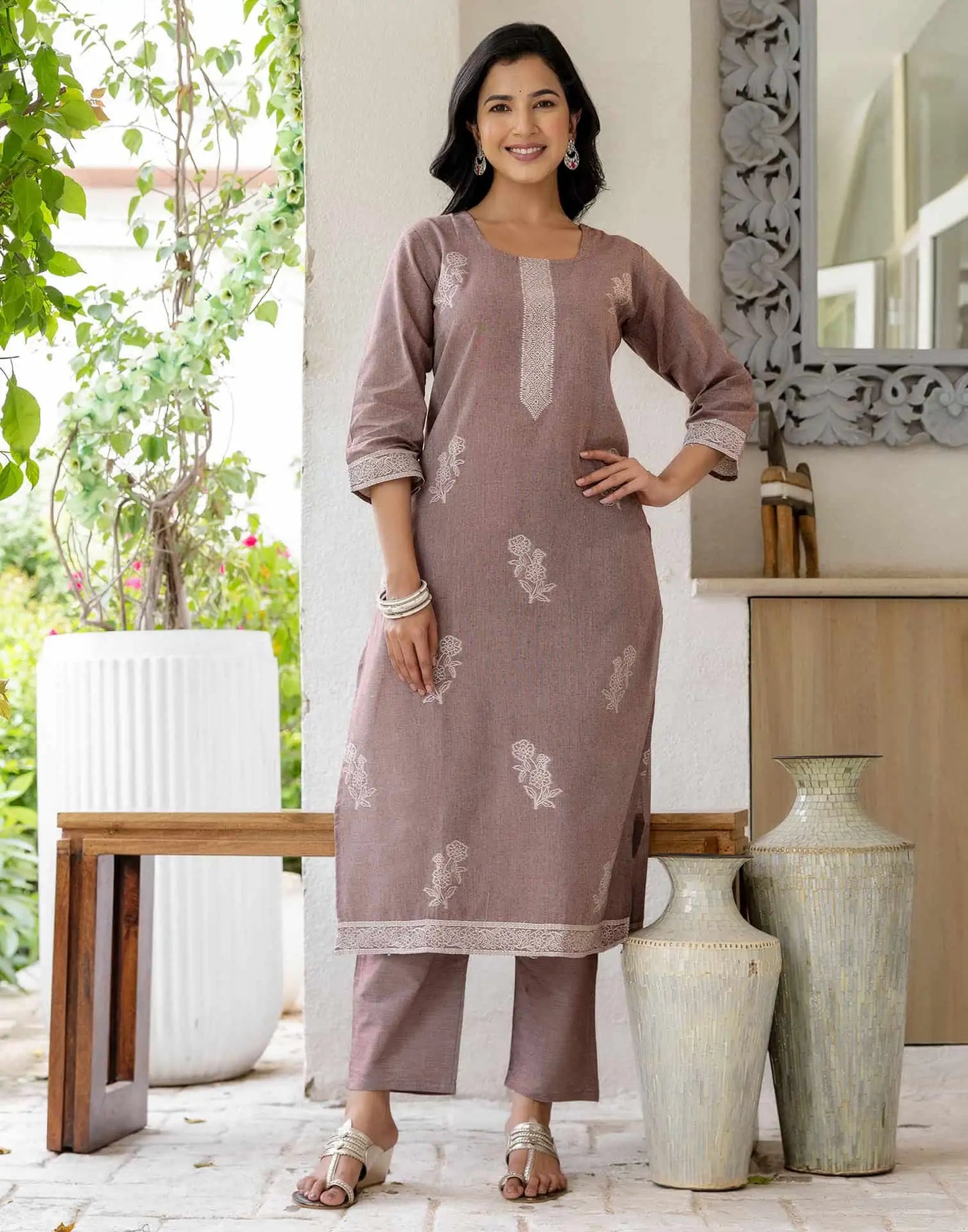 Affordable Brown Kurta Set Under 1299 for Women