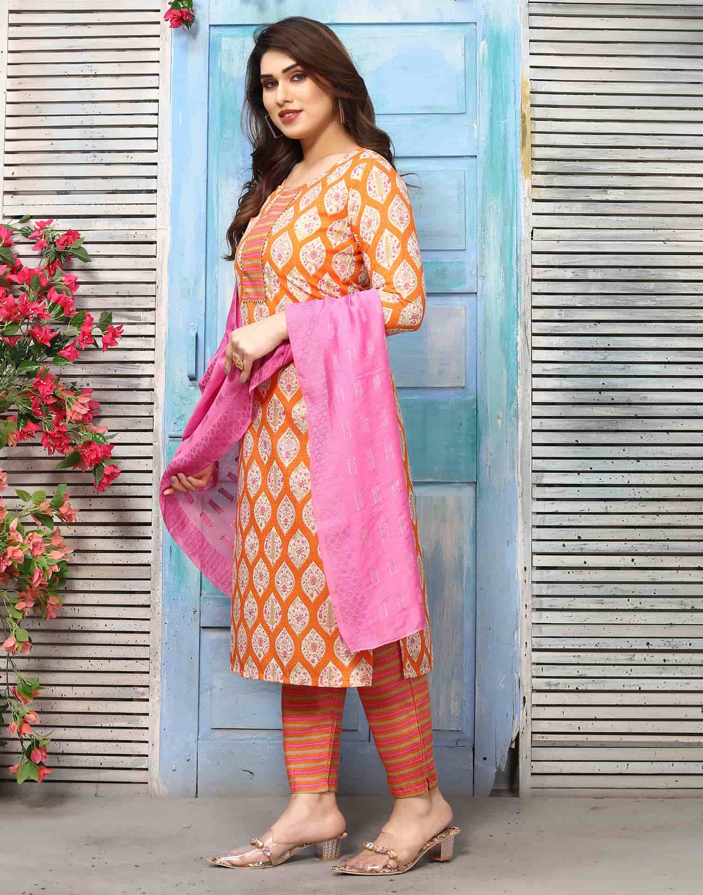 Affordable casual cotton kurta set for women festive collection