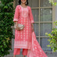 Cotton Woven Design Straight Kurta with Pant & Dupatta