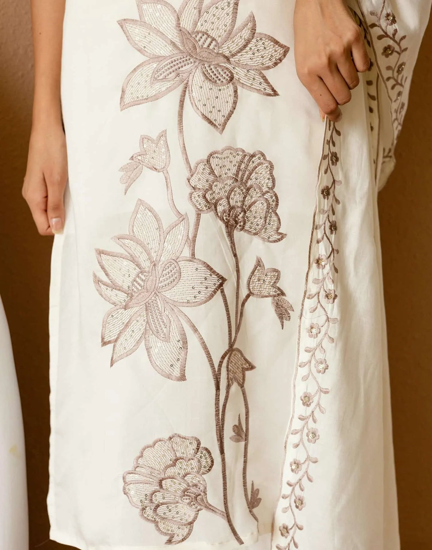 White Silk Embroidered Straight Kurta Set with Pant & Dupatta for Women Casual & Daily Wear under 1299