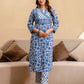 Cotton Printed Straight Kurta with Pant & Dupatta