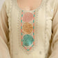 Beige Georgette Embroidered Kurta Set with Pant & Dupatta