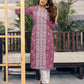 Rayon Embroidered Straight Kurti