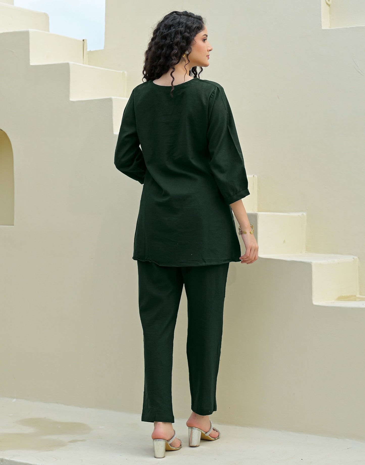 Cotton Printed Boat Neck Co-ord Set