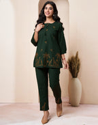 Cotton Printed Boat Neck Co-ord Set
