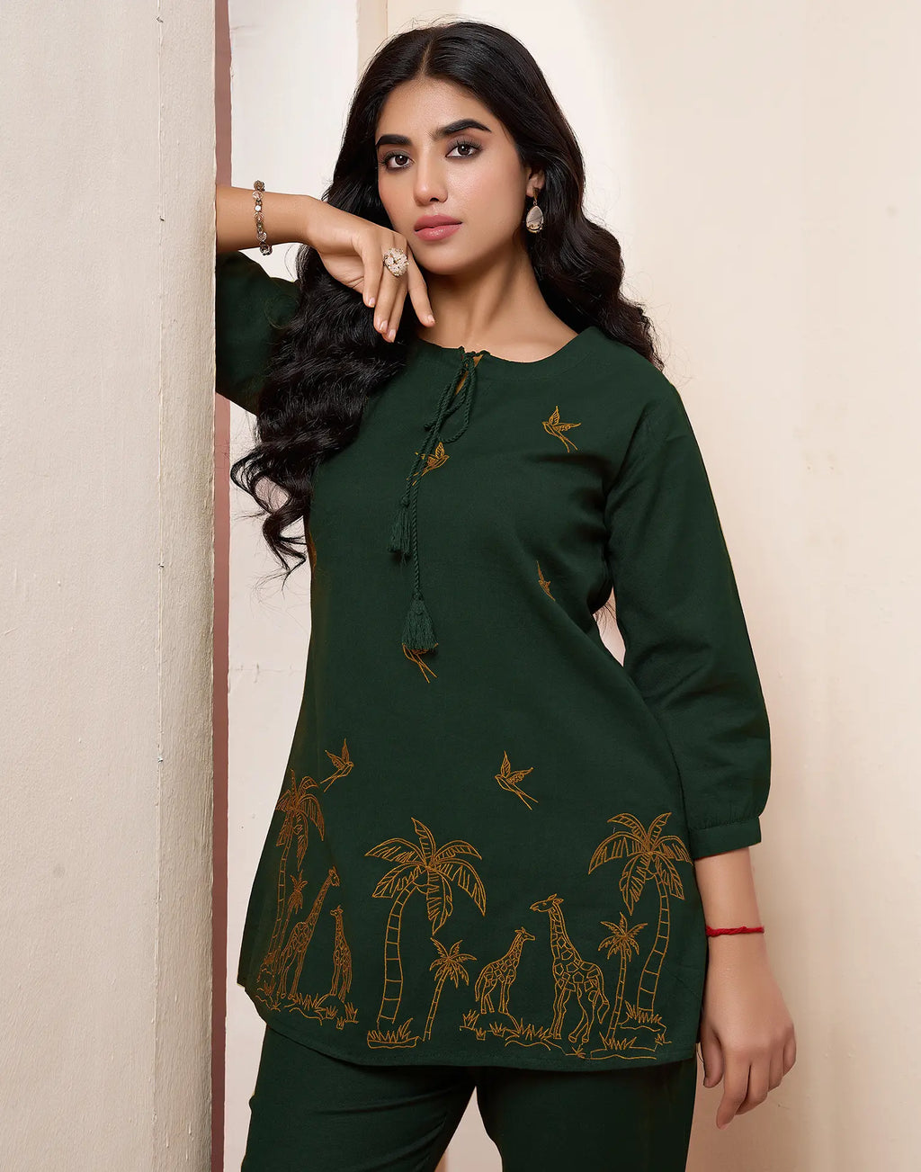 Cotton Printed Boat Neck Co-ord Set
