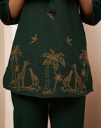 Cotton Printed Boat Neck Co-ord Set