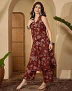 Cotton Printed V-Neck Co-ord Set