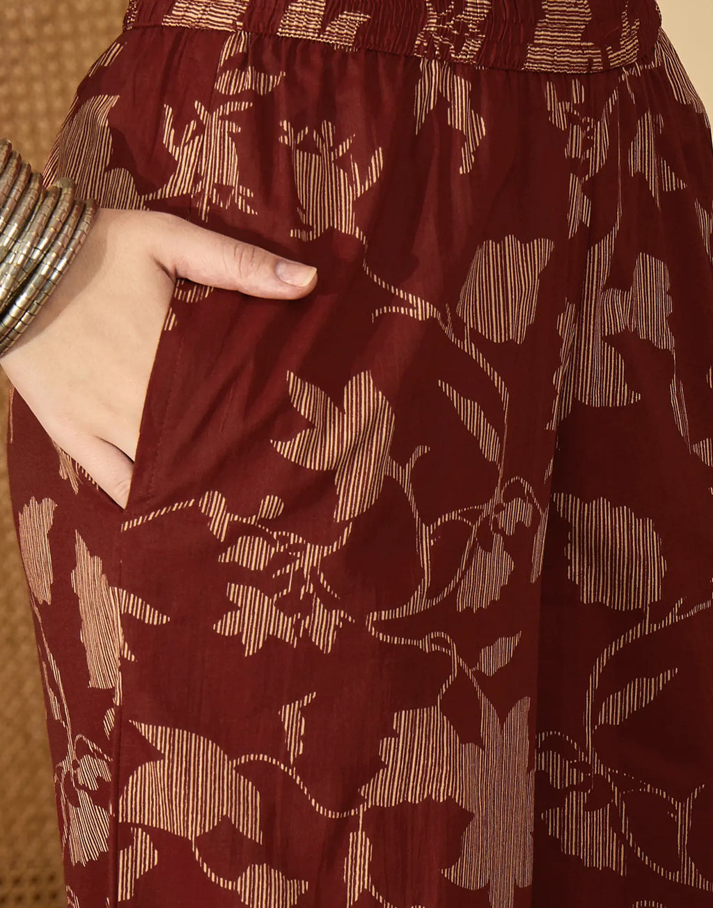 Cotton Printed V-Neck Co-ord Set