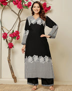 Cotton Printed V-Neck Co-ord Set
