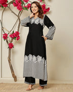 Cotton Printed V-Neck Co-ord Set