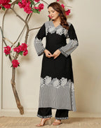 Cotton Printed V-Neck Co-ord Set
