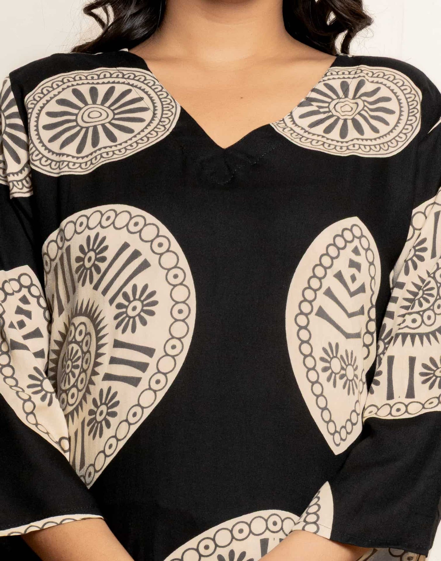 Cotton Printed V-Neck Co-ord Set